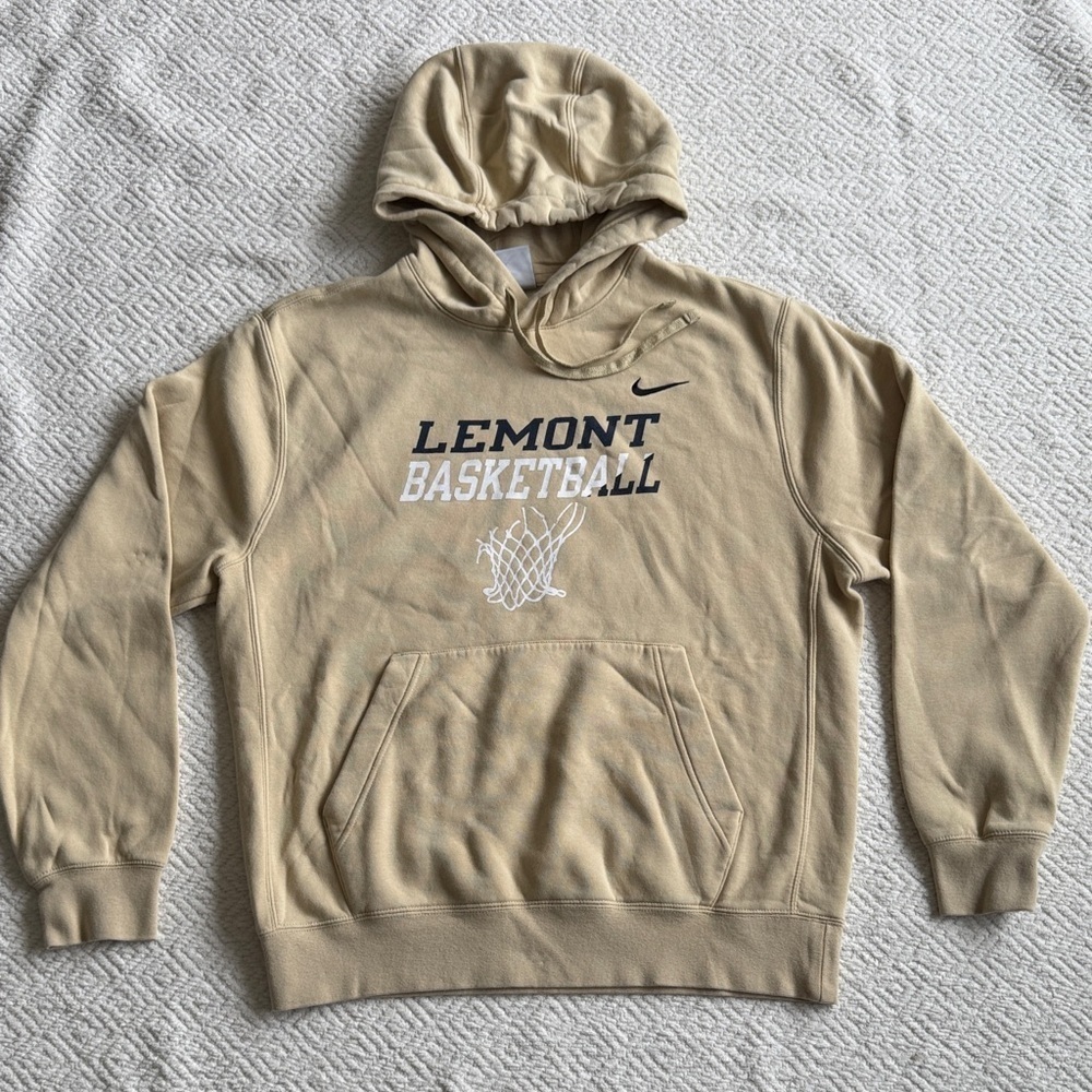 Nike Beige Lemont Basketball Hoodie Sz M